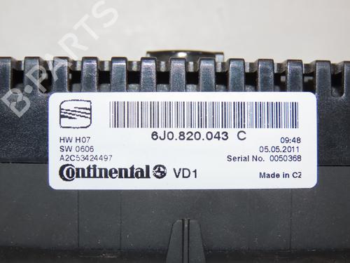 Climate control SEAT IBIZA IV (6J5, 6P1) 1.4 | BP18148733I5 