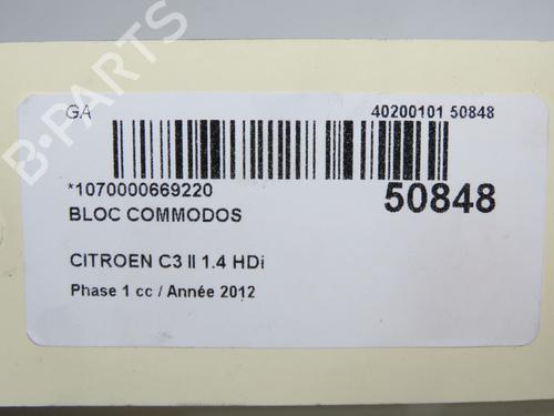 Used Steering column stalk CITROËN C3 II (SC_) 1.4 HDi 70 (SC8HZC, SC8HR0, SC8HP4) (68 hp) 33008056