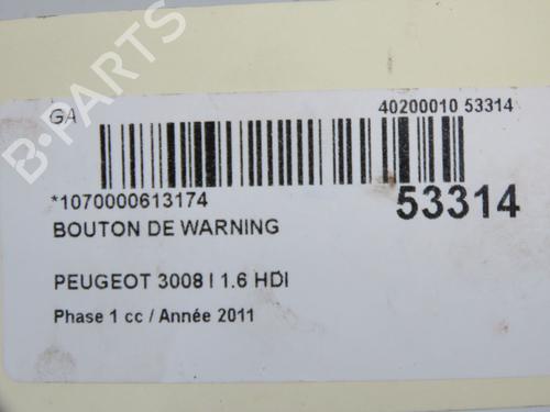 Used Warning switch Warning switch PEUGEOT 3008 I MPV (0U_) 1.6 HDi (109 hp) 33249633 33249633