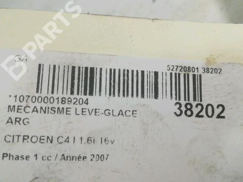 Rear left window mechanism CITROËN C4 I (LC_) 1.6 16V | BP9609410C24 