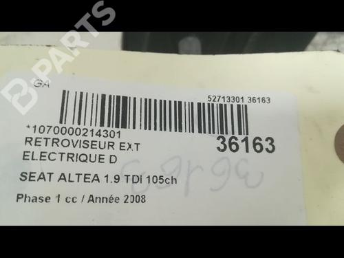 Right mirror SEAT ALTEA XL (5P5, 5P8) 1.9 TDI | BP9615166C27 