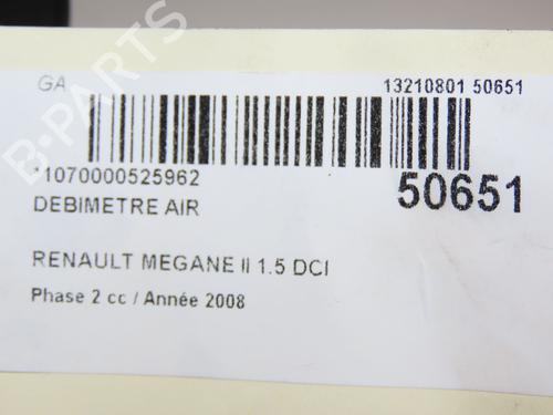 Used Mass air flow sensor RENAULT MEGANE II Estate (KM0/1_) 1.5 dCi (KM16, KM1E) (106 hp) 28828782