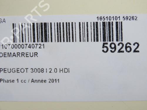 Used Starter Starter PEUGEOT 3008 I MPV (0U_) 2.0 HDi 150 / BlueHDi 150 (150 hp) 36758086 36758086