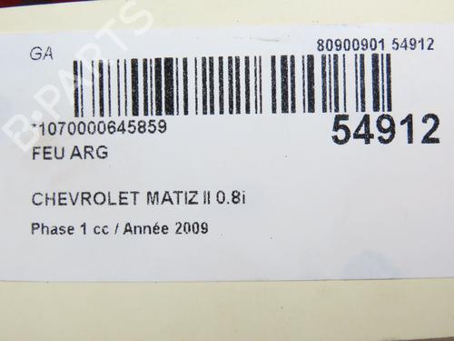 Left taillight CHEVROLET MATIZ (M200, M250) 0.8 | BP28832842C34