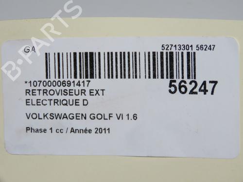 right-mirror-vw-golf-vi-5k1-2008-2009-2010-2011-2012-2013-2014-33477568 main image