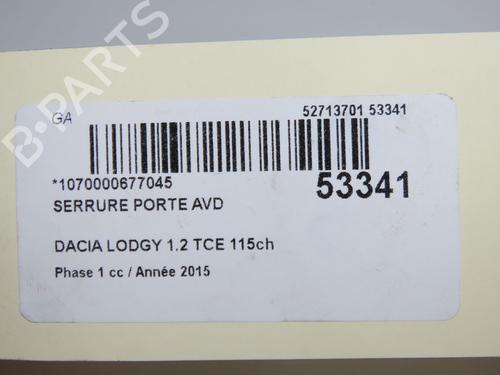Front right lock DACIA LODGY (JS_) 1.2 TCe (JSAY, JSM0) | BP33188203C97 - Image 5
