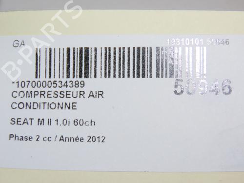 AC compressor SEAT Mii (KF1, KE1) 1.0 | BP28967157M34 
