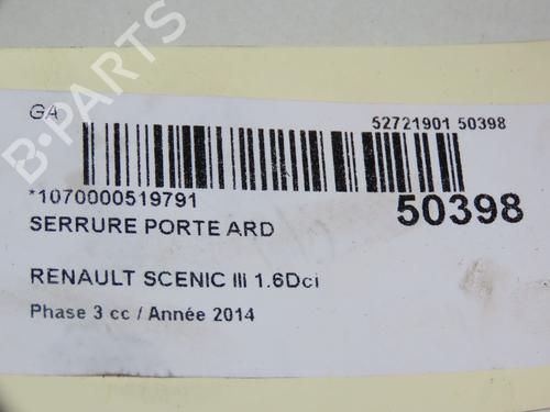 Rear right lock RENAULT SCÉNIC III (JZ0/1_) 1.6 dCi (JZ00, JZ12) | BP18476775C99 