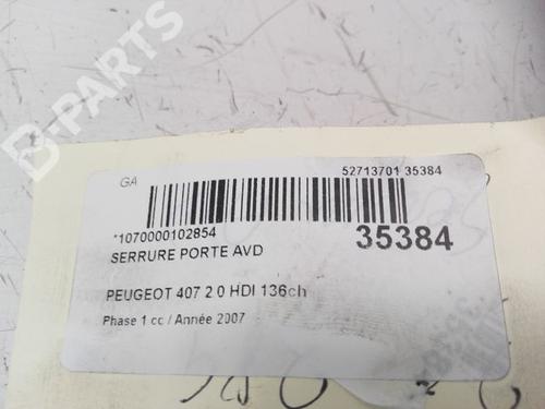 Front right lock PEUGEOT 407 (6D_) 2.0 HDi 135 (6DRHRH, 6DRHRE, 6DRHRG, 6DRHRJ) | BP9597334C97 