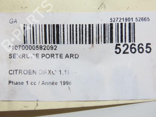 Rear right lock CITROËN SAXO (S0, S1) 1.1 X, SX | BP28969043C99 