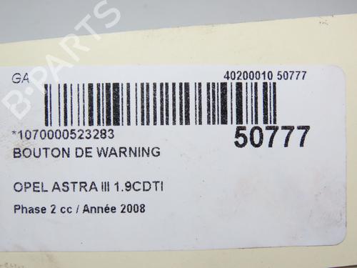 Warning switch OPEL ASTRA H Estate (A04) 1.9 CDTI 16V (L35) | BP23174274I22 - Image 2