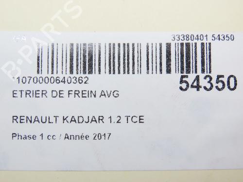 Used Left front brake caliper RENAULT KADJAR (HA_, HL_) 1.2 TCe 130 (HLMR) (130 hp) 29469742