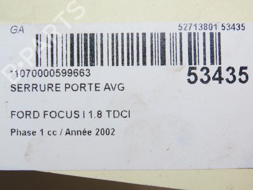 Used Front left lock Front left lock FORD FOCUS I (DAW, DBW) 1.8 TDCi (115 hp) 28802033 28802033