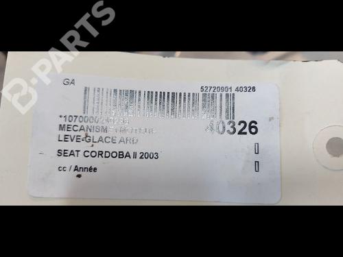 Rear right window mechanism SEAT CORDOBA (6L2) 1.9 TDI | BP9608702C25 