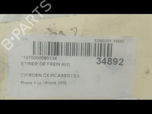 Used Right front brake caliper CITROËN C4 Picasso I MPV (UD_) 2.0 HDi 138 (136 hp) 14877251