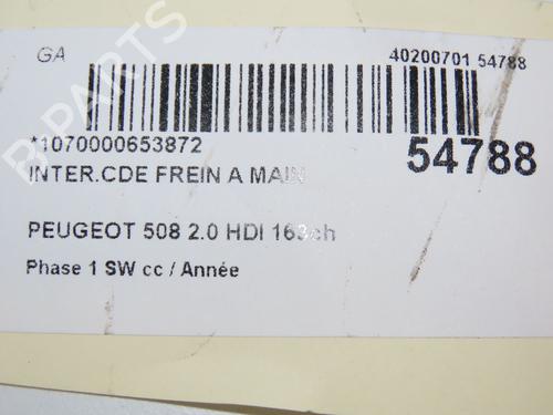 Hand brake PEUGEOT 508 SW I (8E_) 2.0 HDi | BP31120485I18