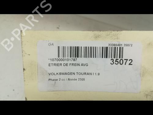 Used Left front brake caliper VW TOURAN (1T1, 1T2) 1.9 TDI (105 hp) 14878095