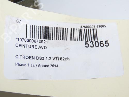 Front right seatbelt CITROËN DS3 (SA_) 1.2 VTi 82 | BP32332352I25 - Image 5