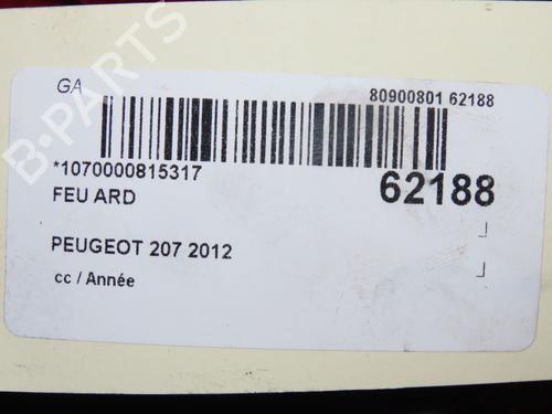 Used Right taillight Right taillight PEUGEOT 208 I (CA_, CC_) 1.4 HDi (68 hp) 40438007 40438007