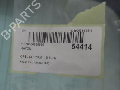 Tailgate OPEL CORSA C (X01) 1.2 Twinport (F08, F68) | BP28969229C6 