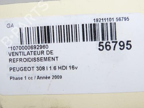 Radiator fan PEUGEOT 308 I (4A_, 4C_) 1.6 HDi | BP31634164M35 