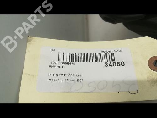 Left headlight PEUGEOT 1007 (KM_) 1.6 16V | BP9595724C28 
