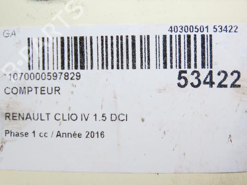 Used Instrument cluster RENAULT CLIO IV (BH_) 1.5 dCi 90 (90 hp) 28830504