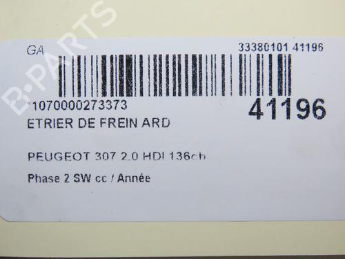 Right rear brake caliper PEUGEOT 307 Break (3E) 2.0 HDi 135 | BP14877048M106