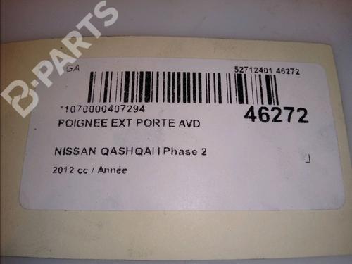 Front right exterior door handle NISSAN QASHQAI / QASHQAI +2 I (J10, NJ10, JJ10E) 1.6 dCi | BP11876582C129 