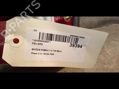 Used Left taillight Left taillight SKODA FABIA I (6Y2) 1.4 TDI (80 hp) 9607124 9607124