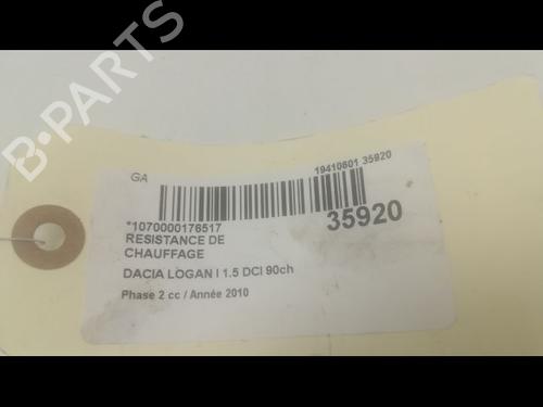 Used Heater resistor DACIA LOGAN MCV (KS_) 1.5 dCi (KS0W) (86 hp) 11677126