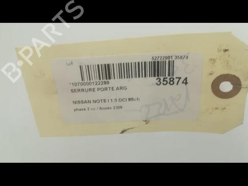 Rear left lock NISSAN NOTE (E11, NE11) 1.5 dCi | BP9598412C100 