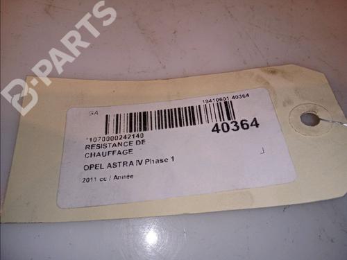 Heater resistor OPEL ASTRA J (P10) 1.7 CDTI (68) | BP12094851M108 