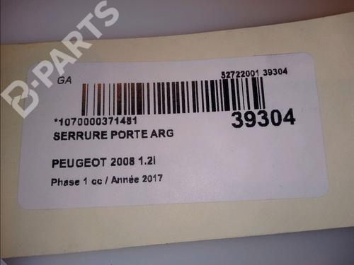 Rear left lock PEUGEOT 2008 I (CU_) 1.2 THP 110 / PureTech 110 | BP11103468C100