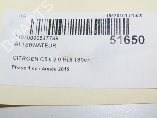 Used Alternator CITROËN C5 III Break (RW_) 2.0 HDi 180 (181 hp) 29234529