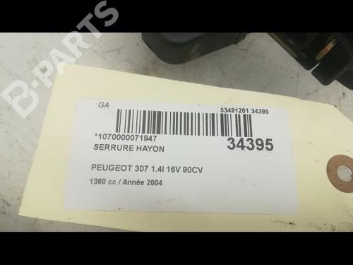 Tailgate lock PEUGEOT 307 (3A/C) 1.4 16V | BP9595791C101 
