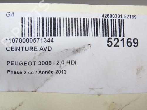 Front right belt tensioner PEUGEOT 3008 I MPV (0U_) 2.0 HDi 150 / BlueHDi 150 | BP26404382C88 