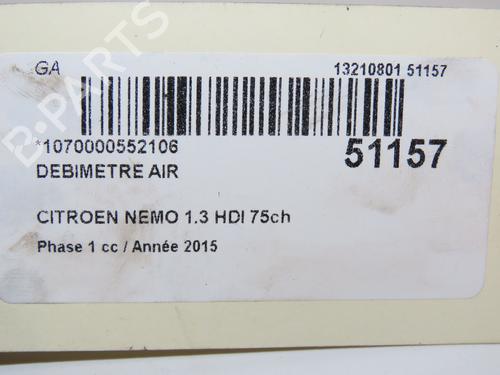 Mass air flow sensor CITROËN NEMO Box Body/MPV (AA_) 1.3 HDi 75 | BP19162096M95  - Image 7