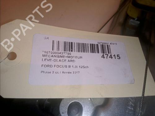 Used Rear right window mechanism FORD FOCUS III 1.0 EcoBoost (125 hp) 15395417