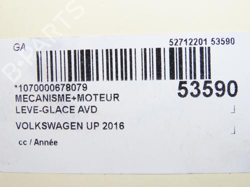 Used Front right window mechanism VW UP! (121, 122, BL1, BL2, BL3, 123) 1.0 (60 hp) 31692752