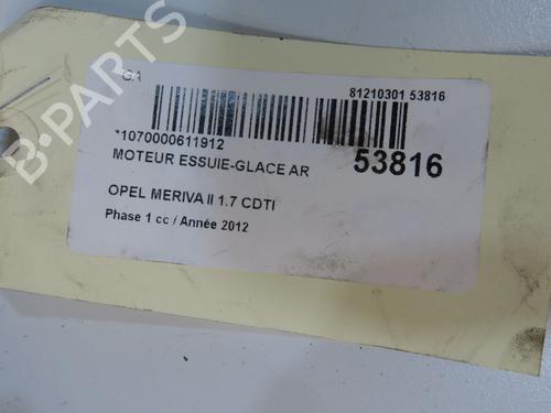 Used Rear wiper motor Rear wiper motor OPEL MERIVA B MPV (S10) 1.7 CDTI (75) (110 hp) 36367754 36367754