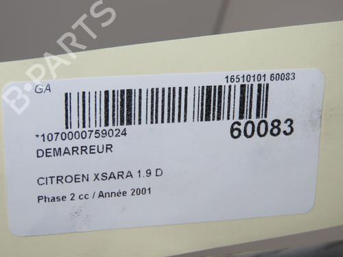 Used Starter Starter CITROËN XSARA (N1) 1.9 D (70 hp) 36758088 36758088