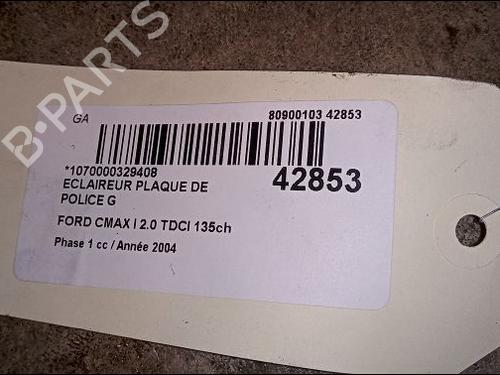 Licence plate light FORD FOCUS C-MAX (DM2) 2.0 TDCi | BP14880788I40 