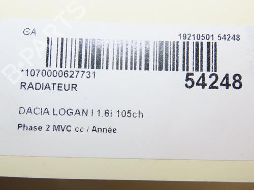 Køler DACIA LOGAN MCV (KS_) 1.6 16V Hi-Flex | BP28801453M31