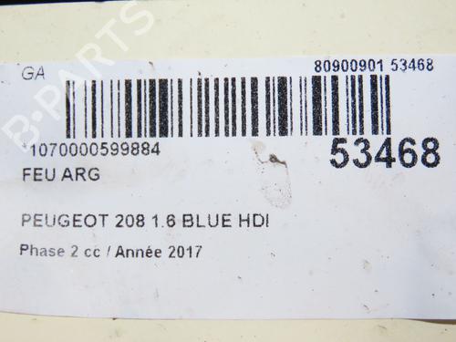 Left taillight PEUGEOT 208 I (CA_, CC_) 1.6 BlueHDi 100 | BP28969653C34 