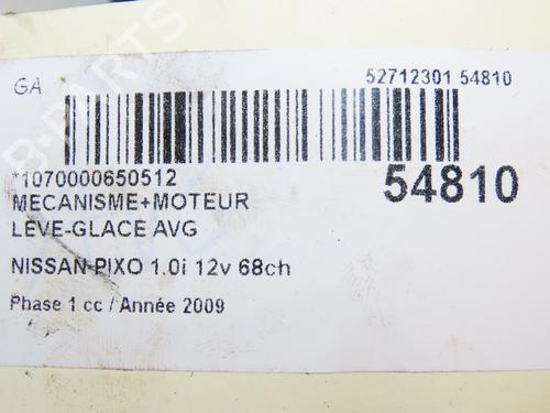 Front left window mechanism NISSAN PIXO (UA0) 1.0 | BP28968532C22 