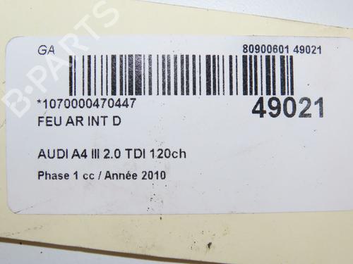 Used Right tailgate light AUDI A4 B8 (8K2) 2.0 TDI (120 hp) 31121198