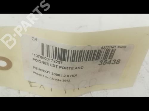 Rear right exterior door handle PEUGEOT 3008 I MPV (0U_) 2.0 HDi Hybrid4 | BP9602076C130 