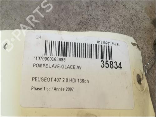 Used Washer pump PEUGEOT 407 (6D_) 2.0 HDi 135 (6DRHRH, 6DRHRE, 6DRHRG, 6DRHRJ) (136 hp) 14881455