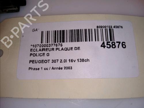 Used Licence plate light Licence plate light PEUGEOT 307 (3A/C) 2.0 16V (136 hp) 14880889 14880889